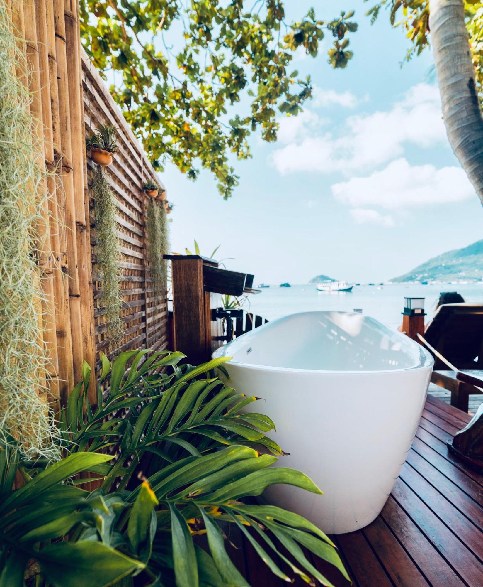 Natures Edge Beachfront Luxury Glamping Tau-sziget Kültér fotó