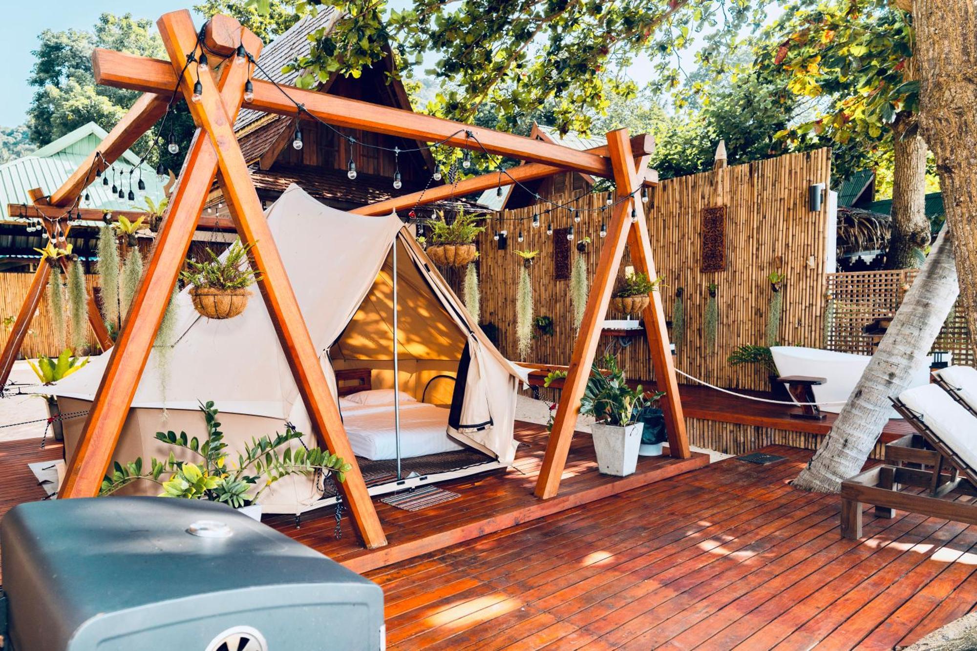 Natures Edge Beachfront Luxury Glamping Tau-sziget Kültér fotó